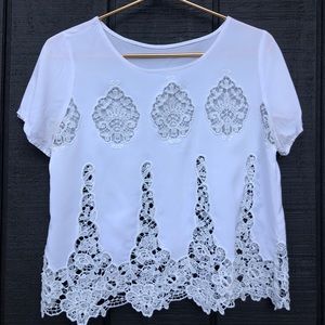 Lace pattern shirt